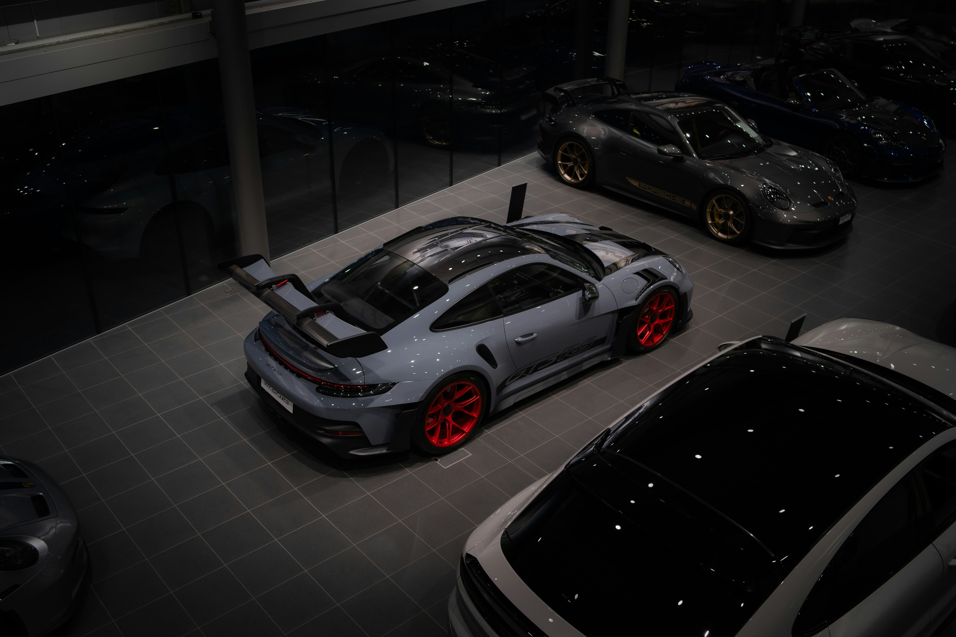 Porsche GT3 RS in showroom